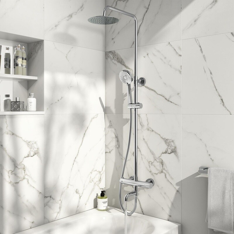 Sydney Round Rigid Riser Shower