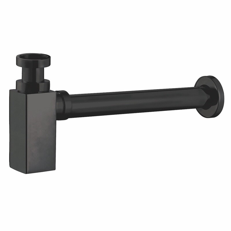 Square Bottle Trap Matt Black