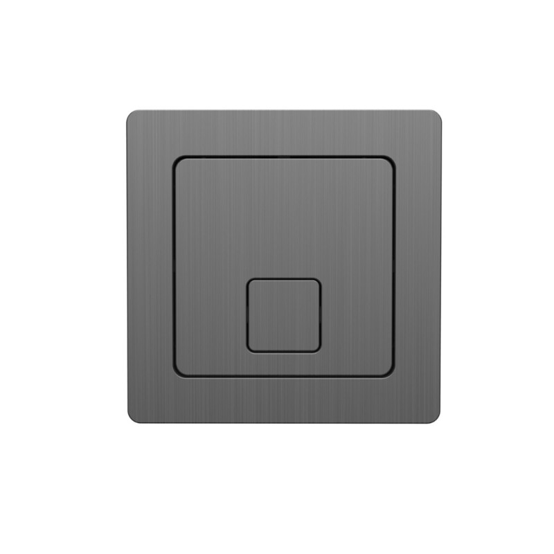 Square Gunmetal Dual Flush Button