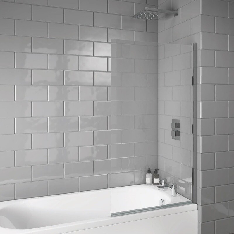 Square Edge 6mm Thick Bath Screen