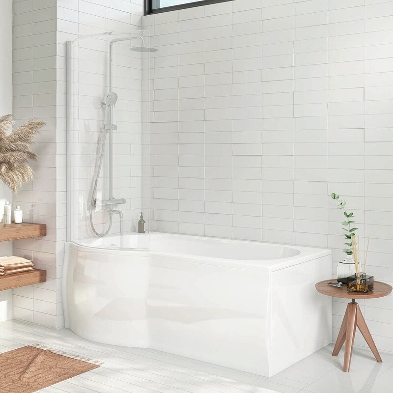 P Shape Bath Screen