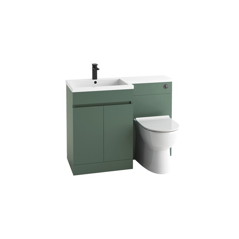 Elara 1100 Furniture Pack Matt Sage Green (incl basin)