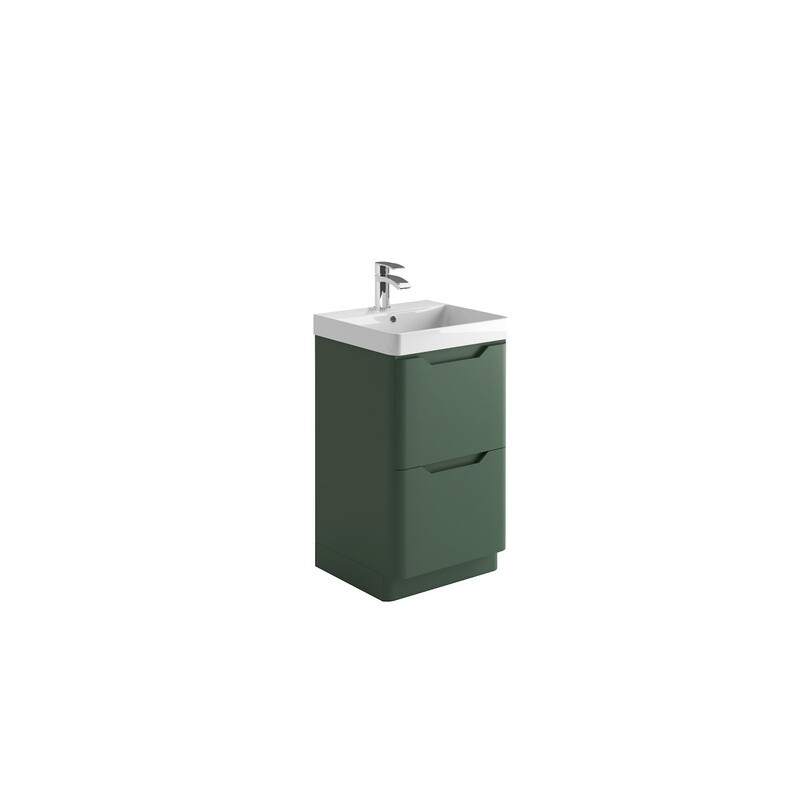 Medora 500 Floor Cabinet Matt Sage Green (incl basin)