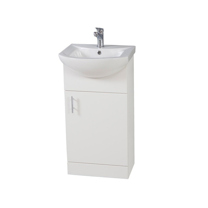 Nayara 450 Floor Cabinet Polar White (incl basin)