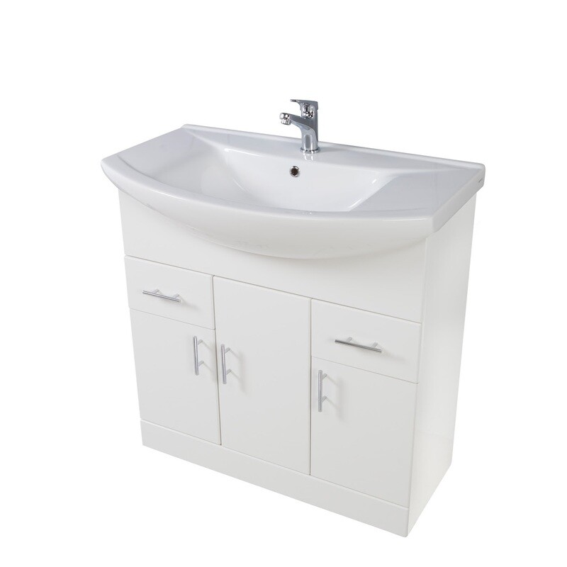 Nayara 750 Floor Cabinet Polar White (incl basin)