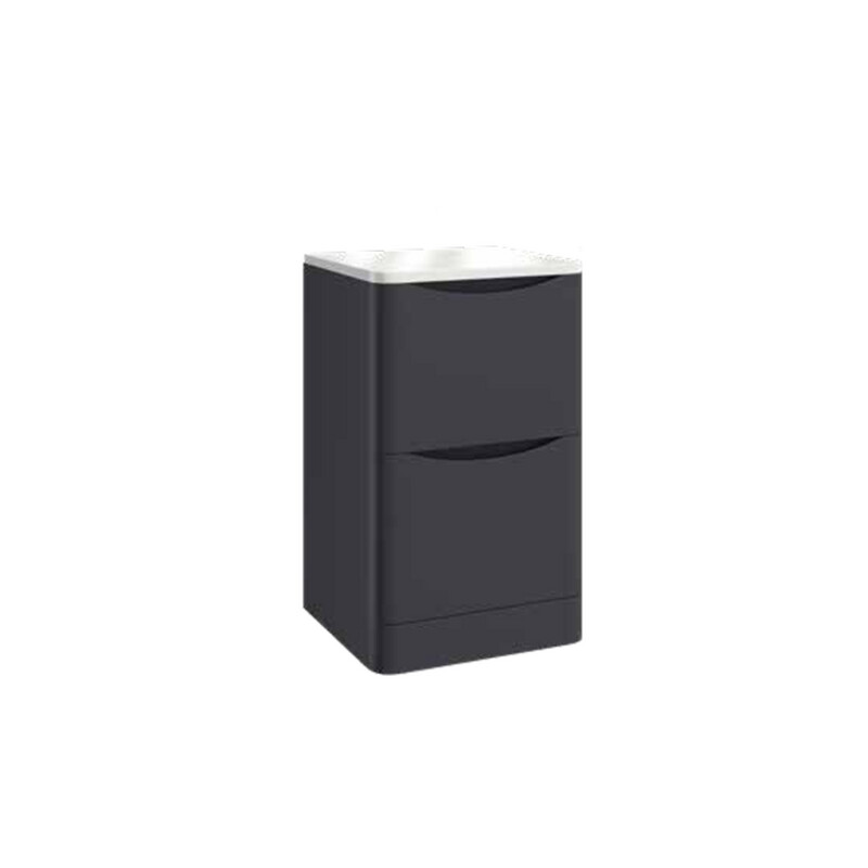 Topaz 500 Floor Cabinet Matt Grey with Counter Top