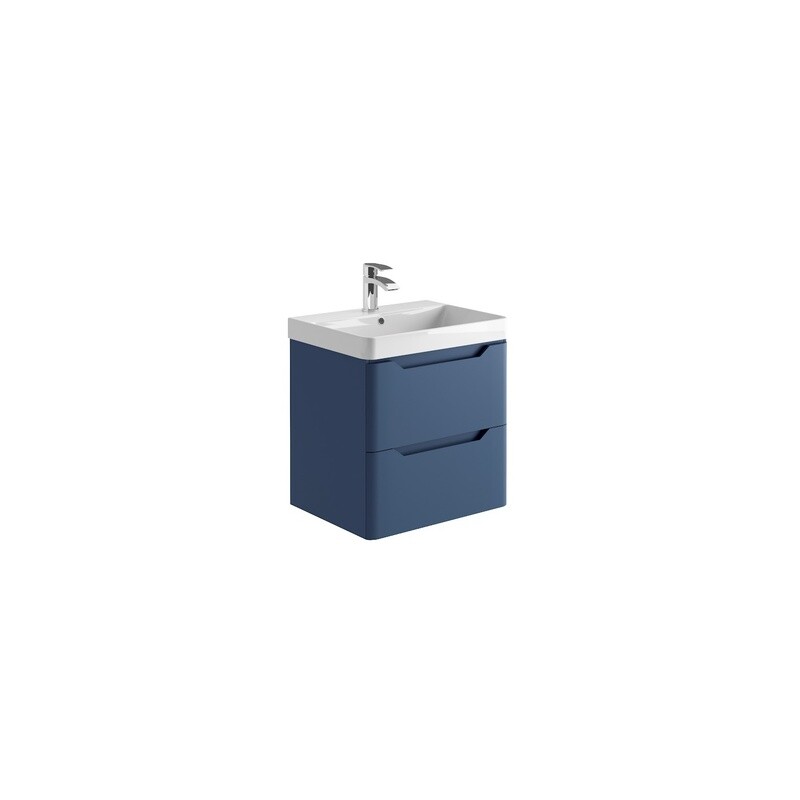 Medora 600 Wall Cabinet Matt Twighlight Blue (incl basin)