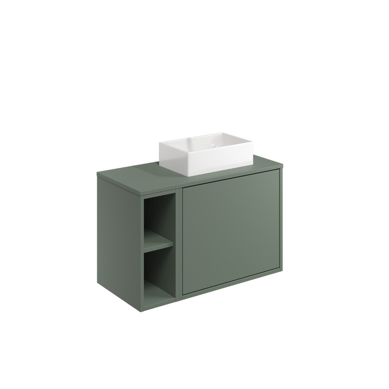 Ember 800 Cabinet &amp; Side Storage Reed Green (incl basin)