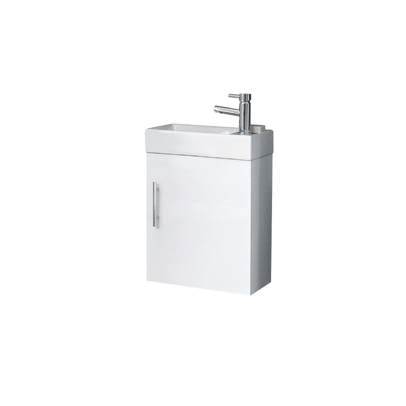 Nayara Wall Hung Furniture Pack High Gloss White (incl basin)