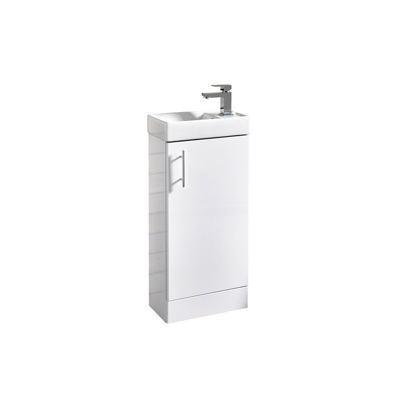 Nayara Floorstanding Furniture Pack High Gloss White (incl basin)