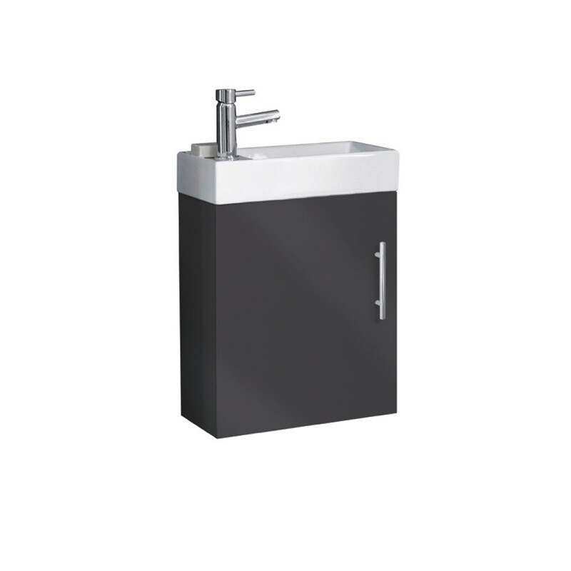 Nayara Wall Hung Furniture Pack Gloss Anthracite (incl basin)