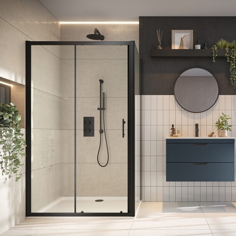 S6 Sliding Door Black 1000
