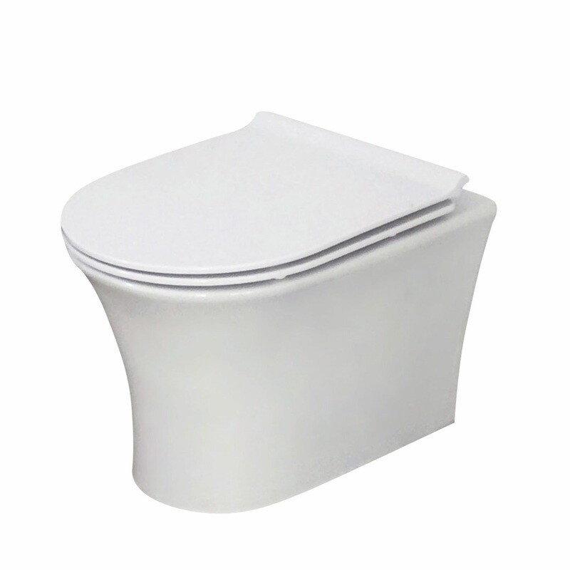 Bria Rimless Wall Hung Pan &amp; Soft Close Seat