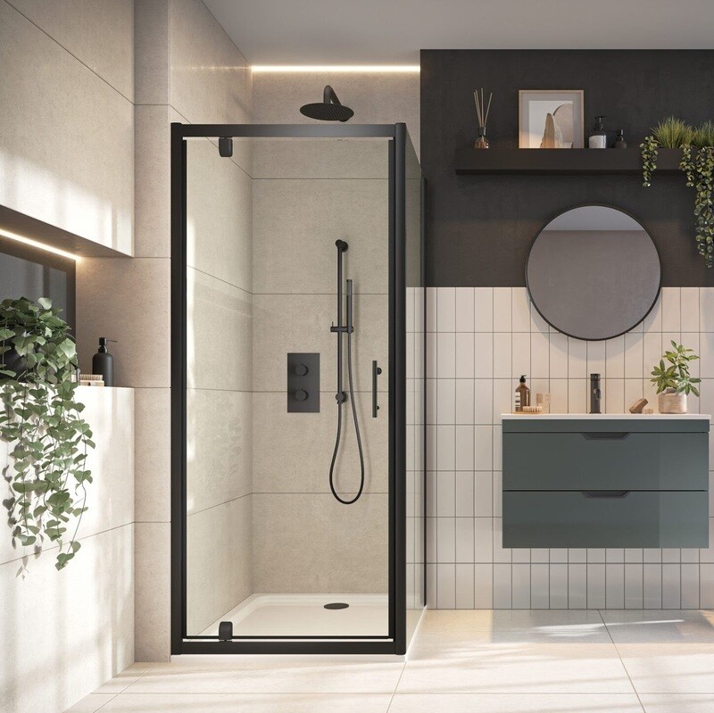 S6 Pivot Door Black 800