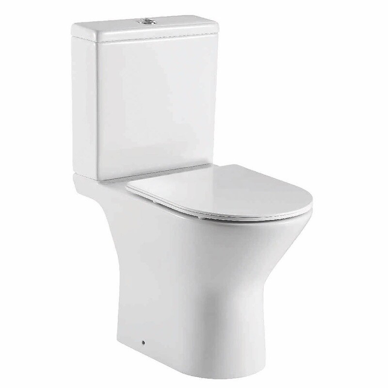 Zeta Rimless Open Back Pan Including Cistern &amp; Soft Close Seat