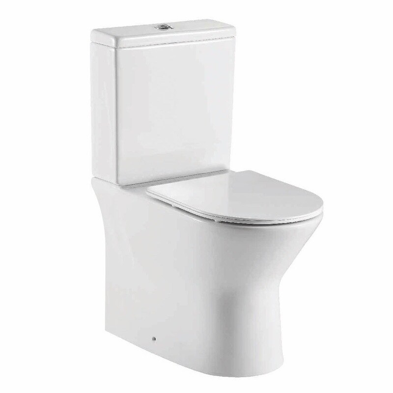 Zeta Rimless Closed Back Pan Including Cistern &amp; Soft Close Seat