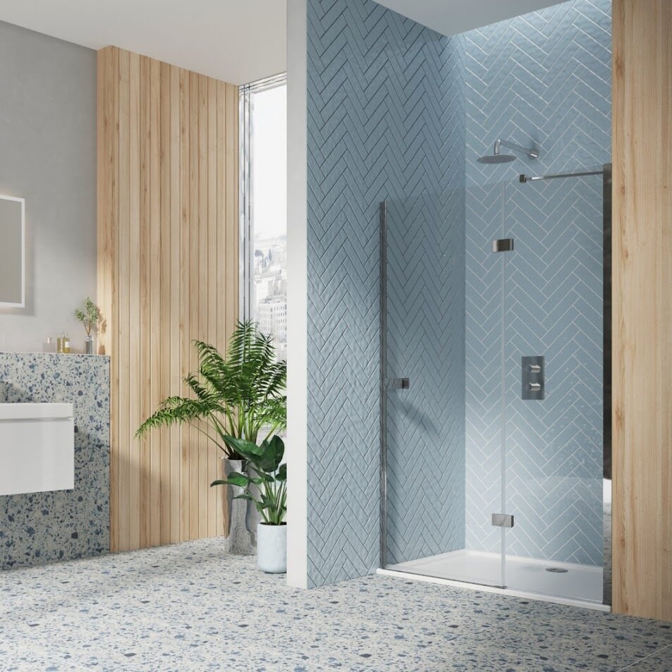 Beau Hinged Door &amp; In-Line Chrome 800