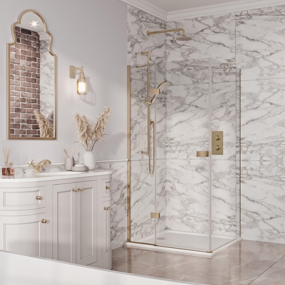 Beau Side Panel Brushed Brass 760