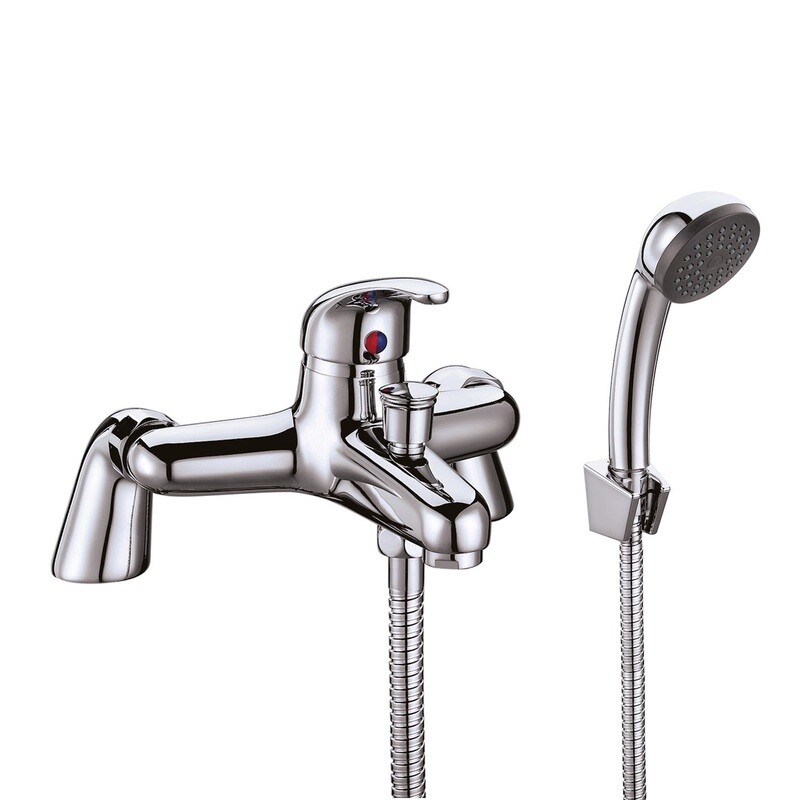 Bath Shower Mixer and Shower Kit and Wall Bracket
