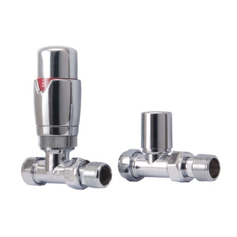 Designer Twin Pack TRV, Chrome Straight Designer Twin Pack TRV, Chrome Straight