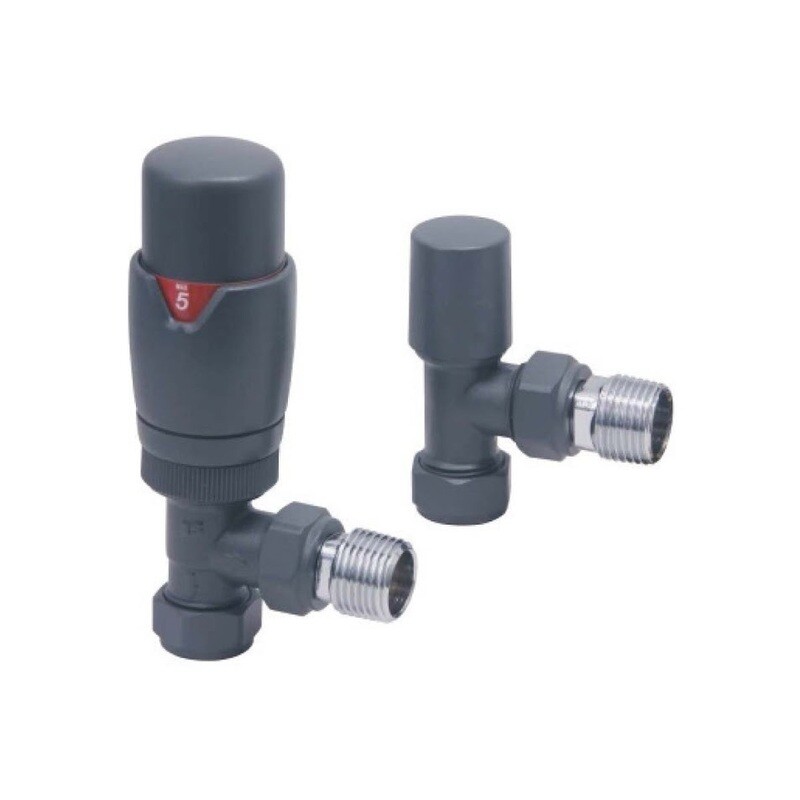Designer Twin Pack TRV, Anthracite Angled Designer Twin Pack TRV, Anthracite Angled
