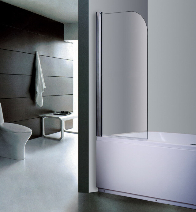 Chrome Bathscreen 1500 x 800