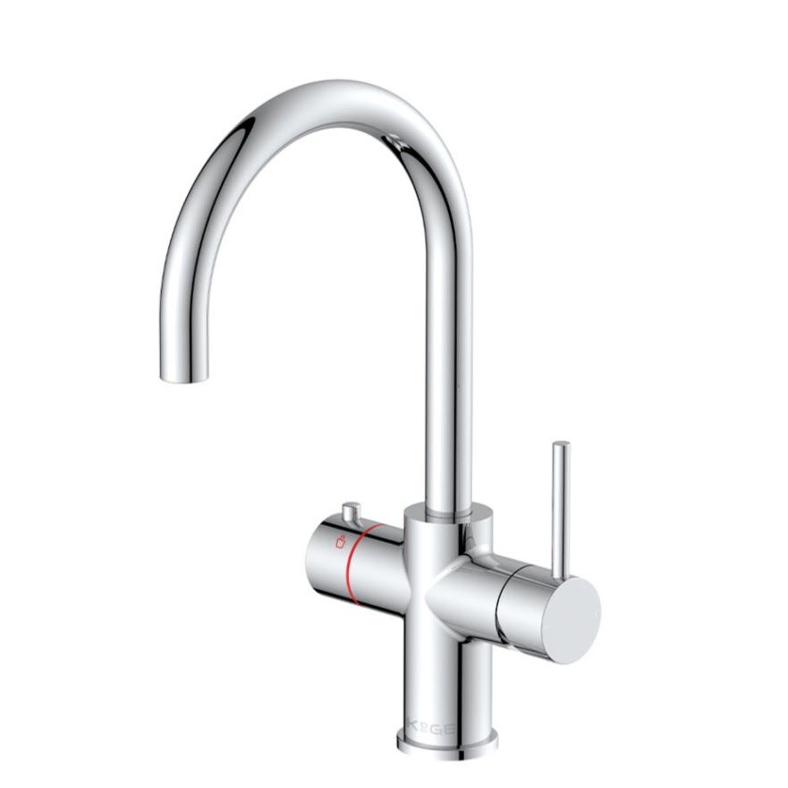 3 in 1 Boiling Water Tap Chrome Swan Spout