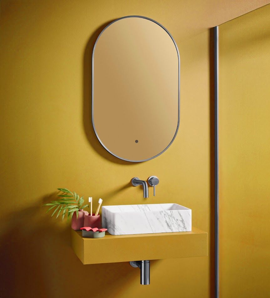 Bailey Tablet Mirror Gunmetal 500 x 800