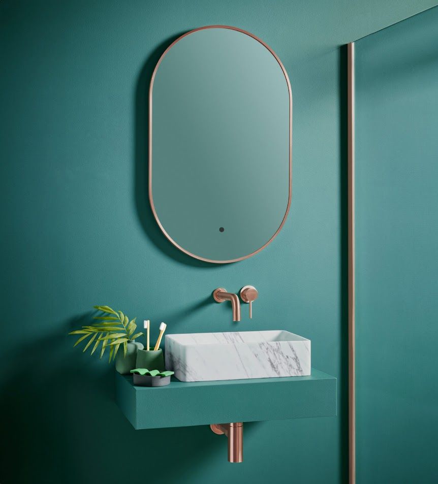 Bailey Tablet Mirror Brushed Bronze 500 x 800
