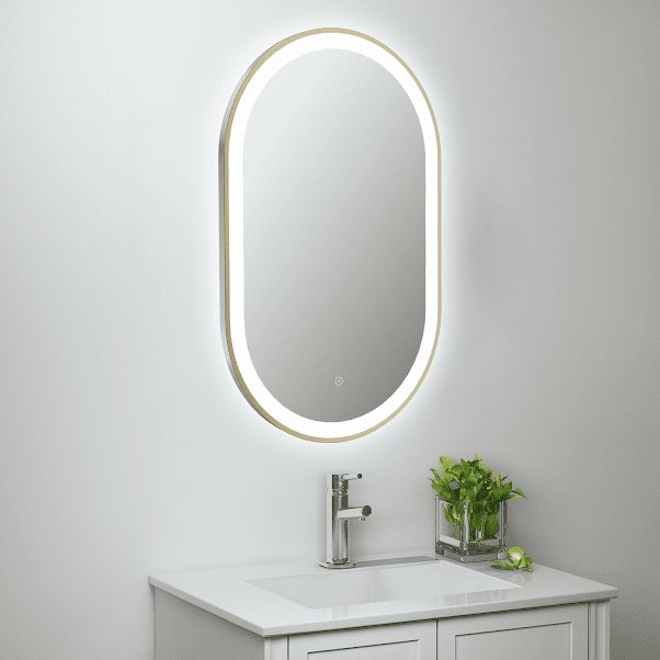Martha Brushed Brass LED - 500x800mm
