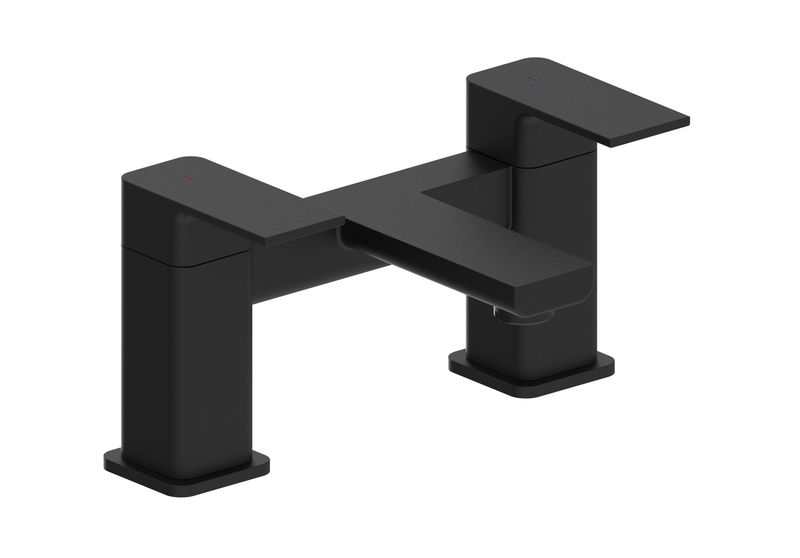 TB+ Quadrado Square Bath Filler Matte Black