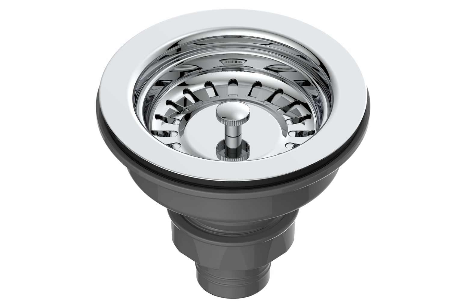 Basket Strainer Kitchen Waste - Chrome