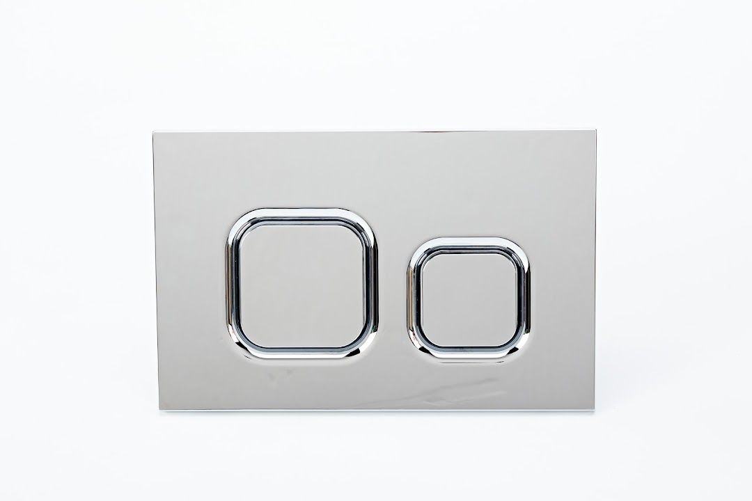 Square Flush Button Plate for 6222 - Chrome