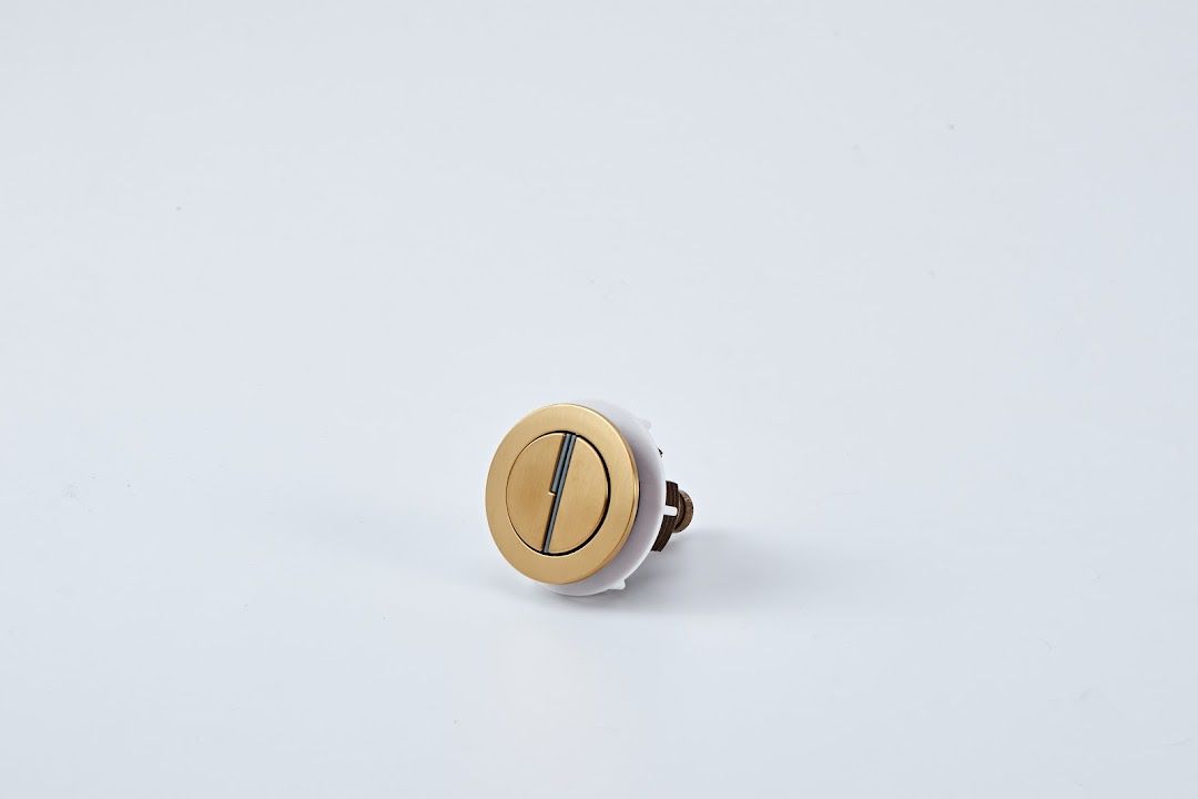Round Push Button for 6201 - Brushed Brass