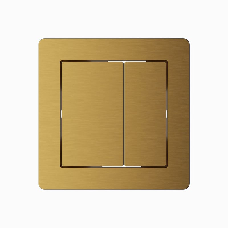 Square 78mm Button for 6201 - Brushed Brass