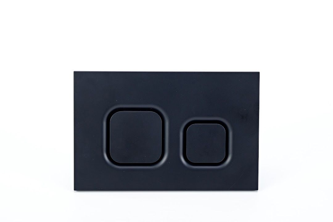 Square Flush Button Plate for 6222 - Black