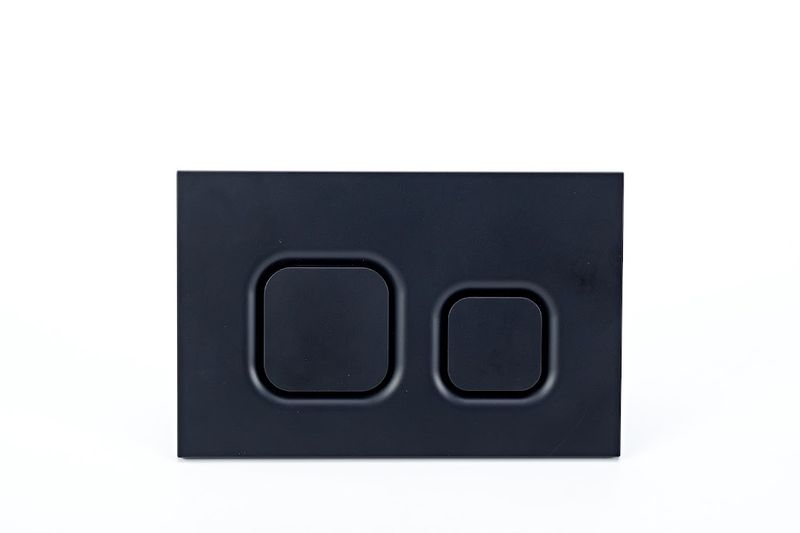 Square Flush Button Plate for 6222 - Black