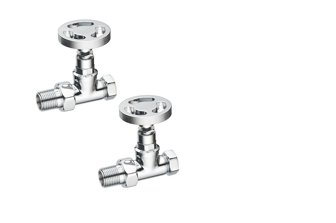 Maesteg Industrial Straight Rad Valves - Chrome