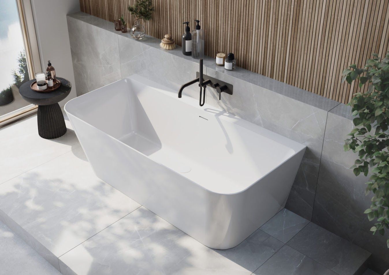 Braga Back to Wall Bath Gloss White 1700 x 800