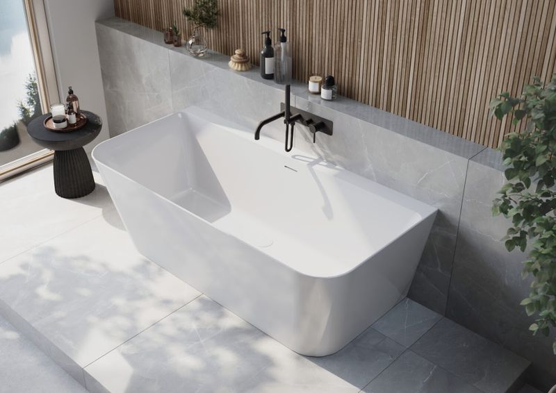 Braga Back to Wall Bath Gloss White 1700 x 800