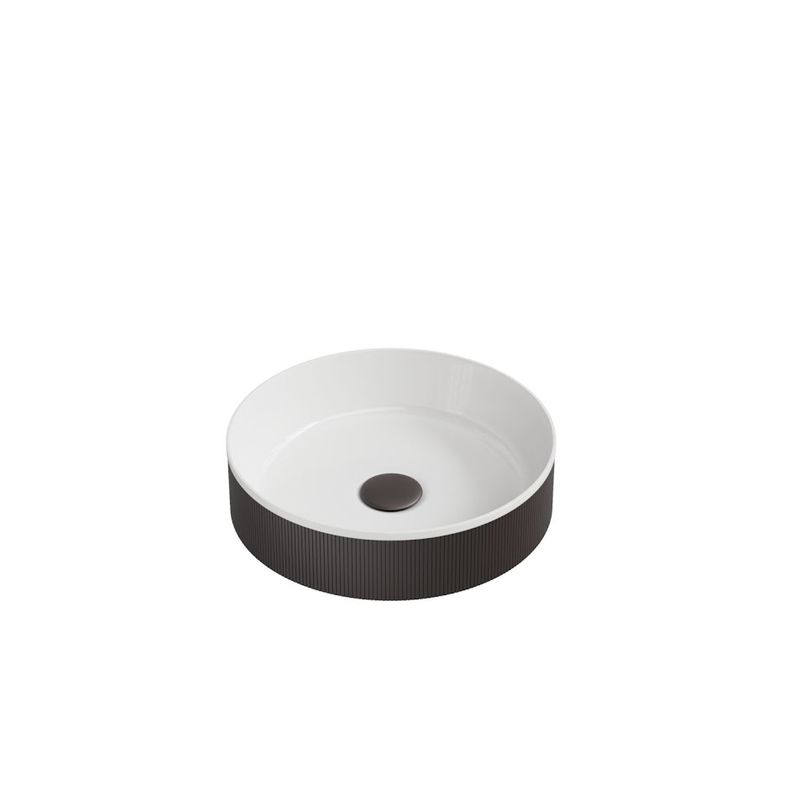 Amani Fluted Countertop Basin Matt Black
