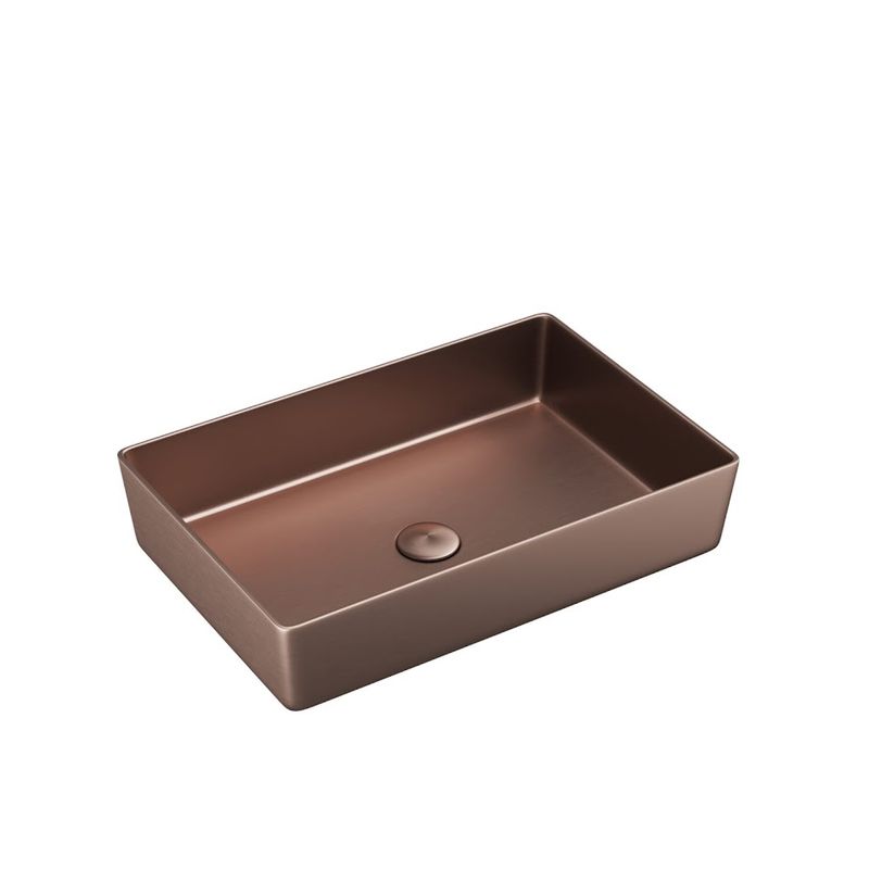 Metal Countertop Basin Brushed Bronze