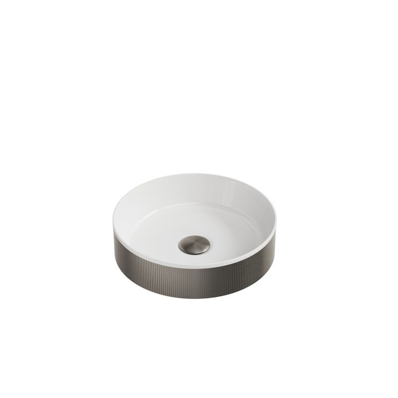 Amani Fluted Countertop Basin Gunmetal