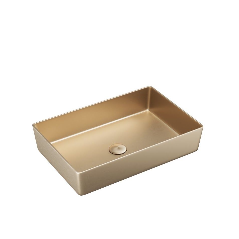Metal Countertop Basin Brushed Brass