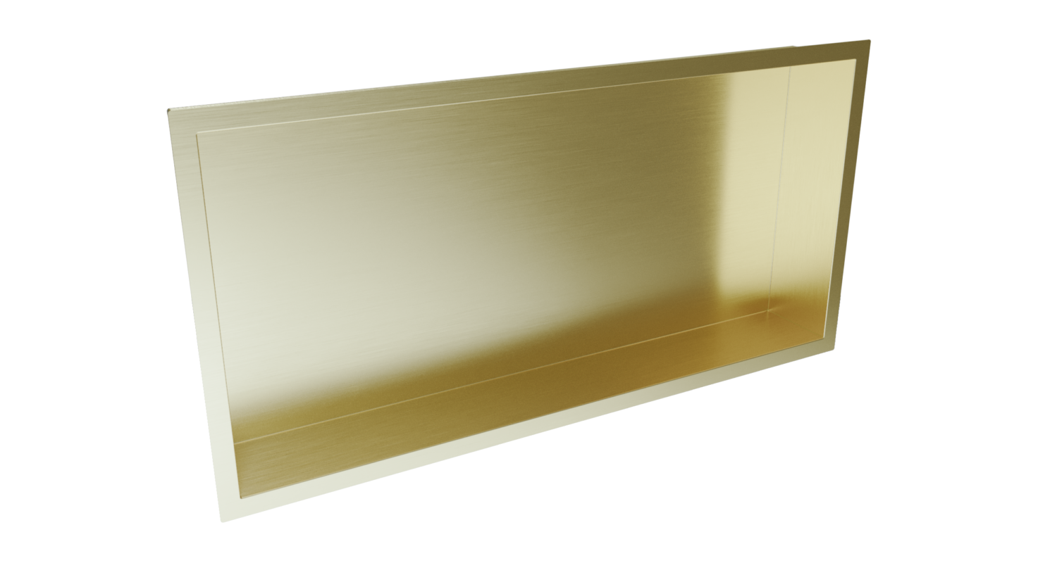 Inset Shower Niche Brushed Brass 600 x 300mm