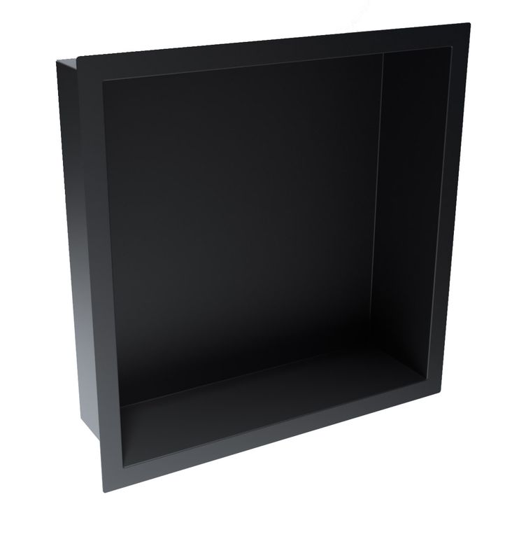 Inset Shower Niche Matt Black 300 x 300mm