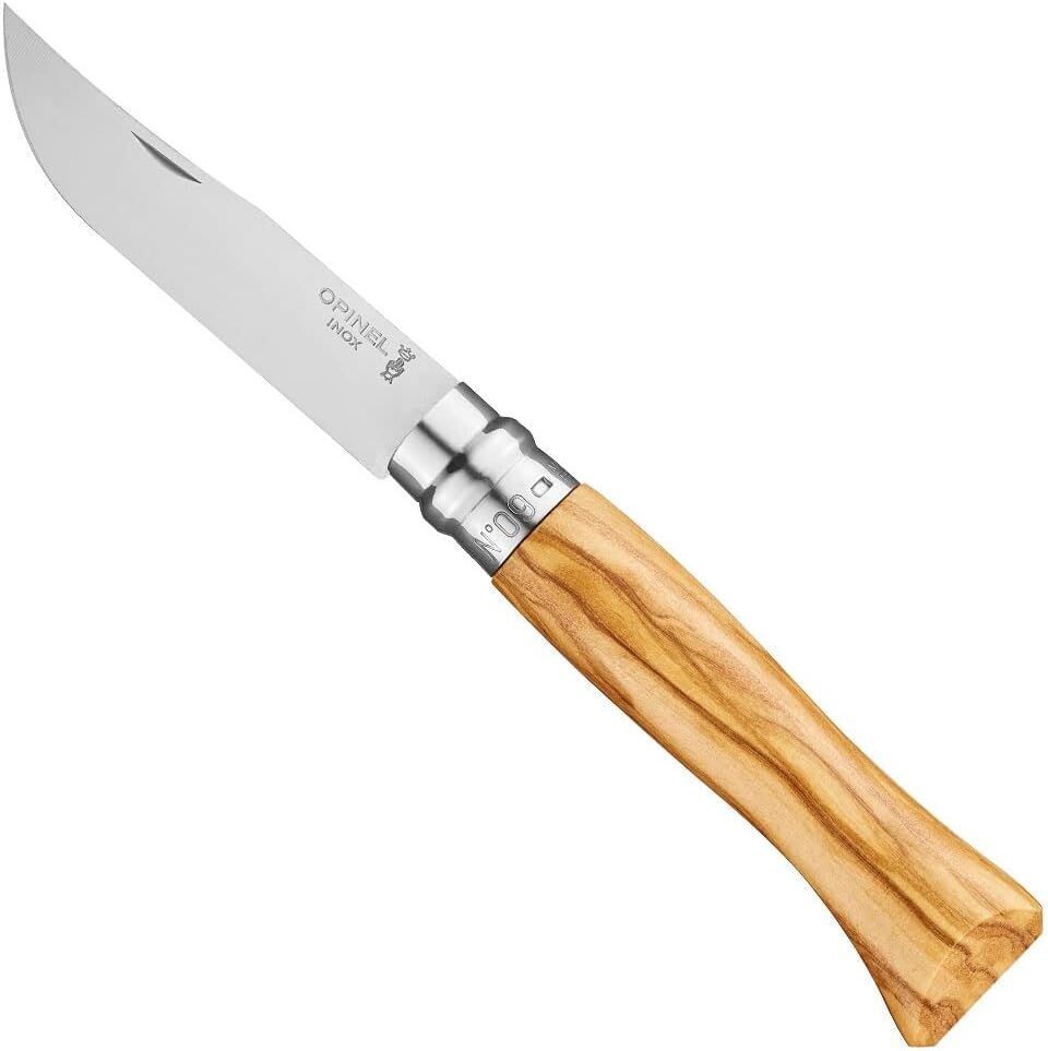 Opinel N°09  lame INOX  manche bois D'OLIVIER