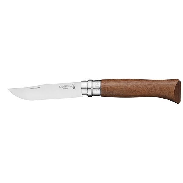 Opinel couteau de poche No. 8 Gamme de luxe, Inox, noyer