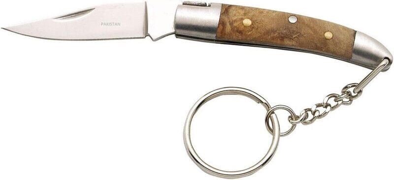 COUTEAU PLIANT POTE CLE '  le MONTAGNARD '  MANCHE BOIS PORTE CLE