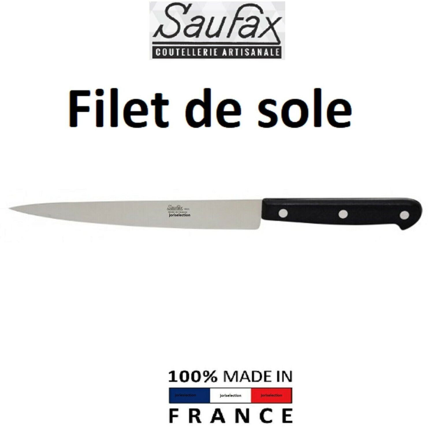 SAUFAX COUTEAU FILET DE SOLE lame 20 CM FABRICATION FRANCAISE